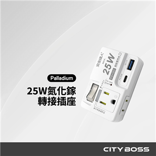 安全達人 25W PD+QC氮化鉀雙快充壁插